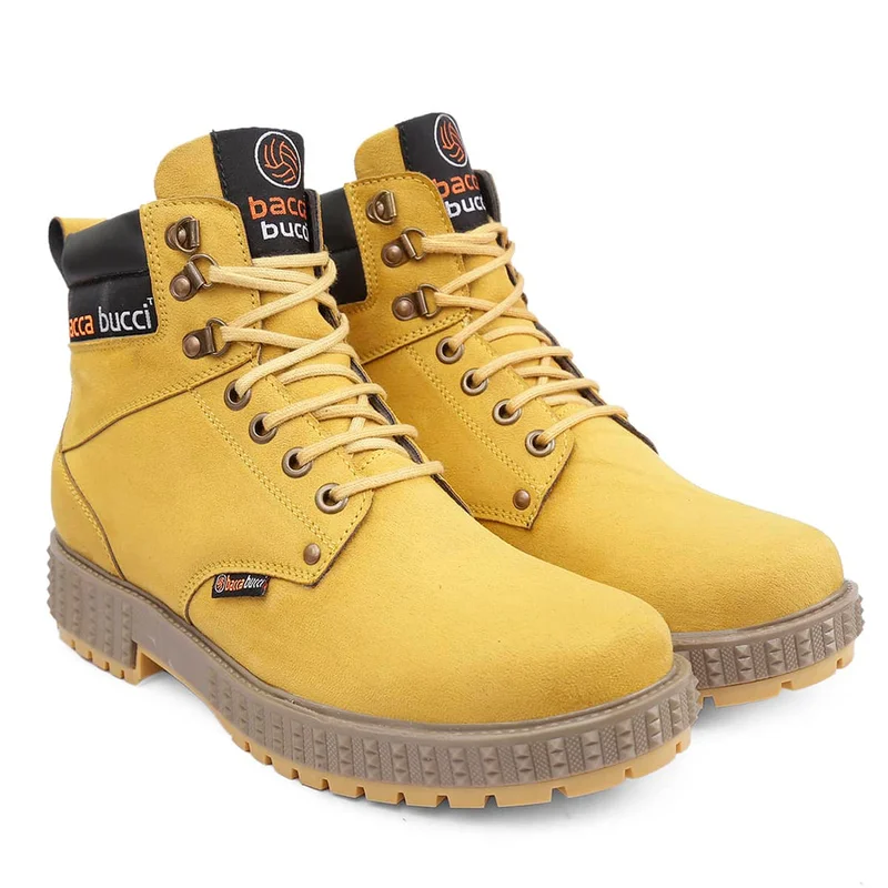 Bacca Bucci Yellow Scott Boots for Men | Best Price UAE